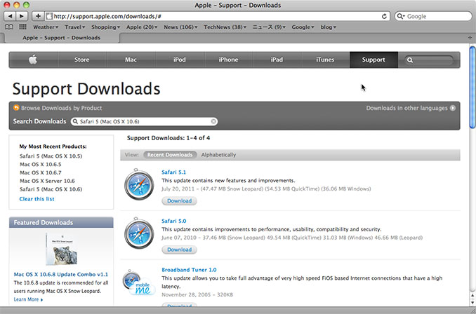 Safari Download Links