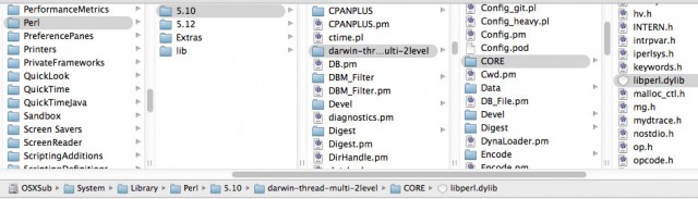 OSX 108 Perl Library Path