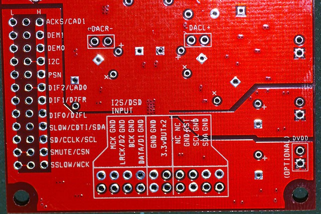 AK4490EQ DACモジュールのピンアサイン