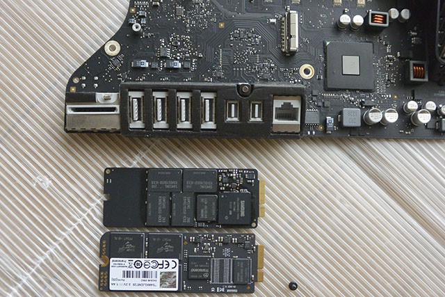 Apple 純正SSD(120GB)とJetDrive720(480GB)