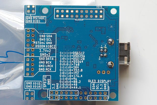 Back of the DIYINHK XMOS 768 kHz