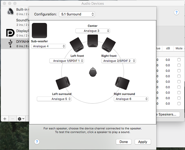 Audio MIDI Channel Setup