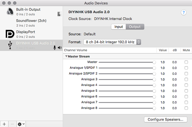 Audio MIDI Setup 