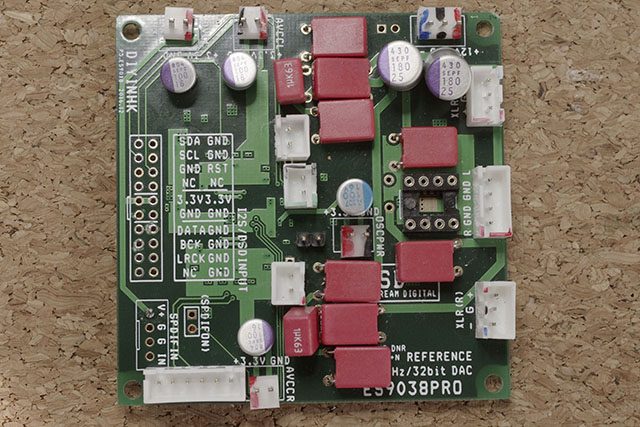 ES9038PRO DAC board through-hole side