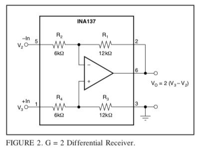 INA137 DoubleGain Circuit