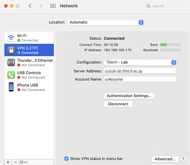 L2TP Connection Test