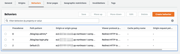 Behaviors Setting