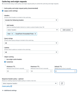 Behavior Settings  - TTL