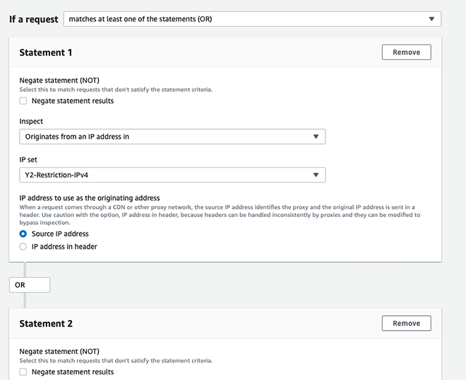 WebACL Rule1 - step1