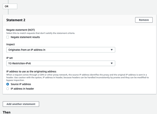 WebACL Rule1 - step2