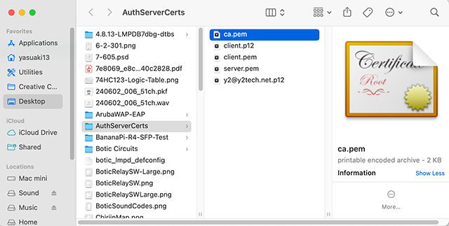 Copy the CA Root Cert to Mac