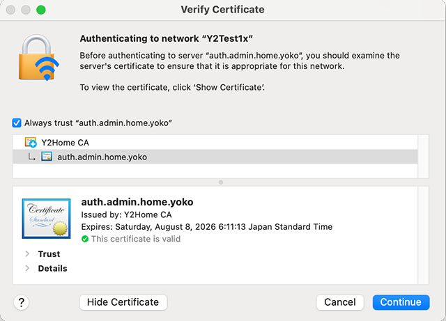 Accepting The Server Cert