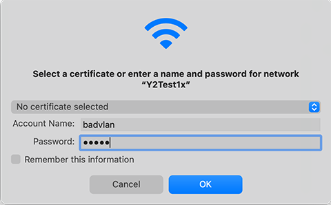 Bad Assigned VL Login