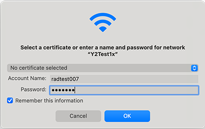 User Authentication Dialog