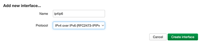 Create a tunnel interface 01