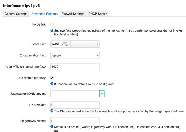 Create a tunnel Interface 03