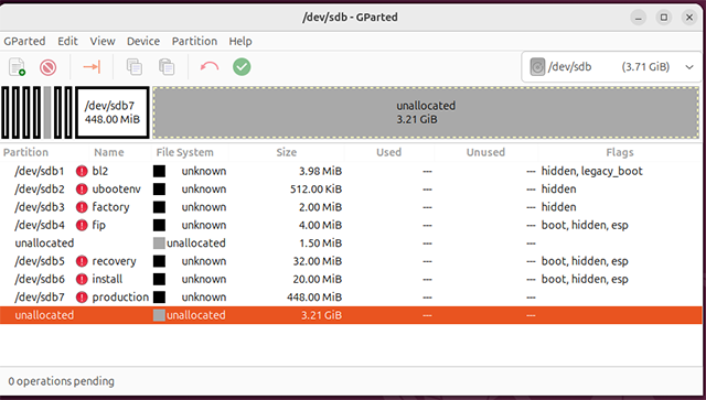 Initial Partition Map