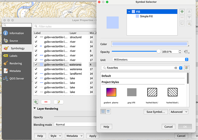Area Style Edit Dialog