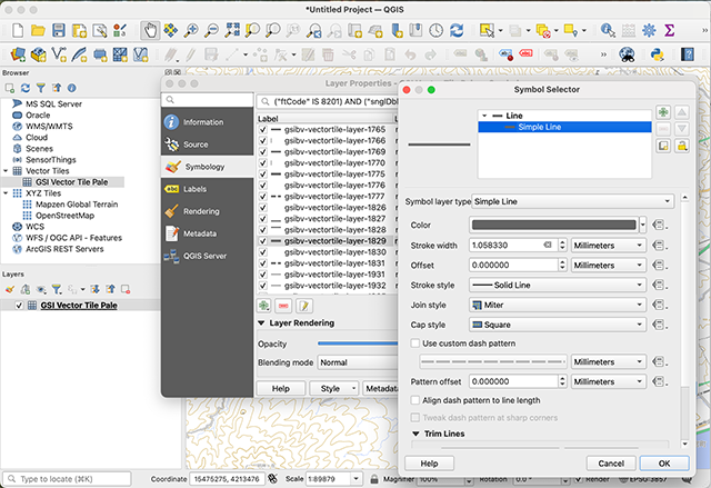 Editing Map Style with QGIS