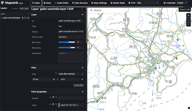 GSI Vector Map Was Displayed