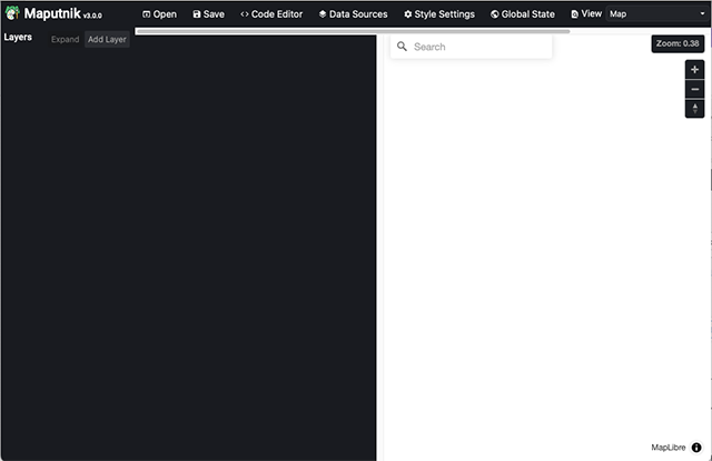 Maptunik Initial Screen