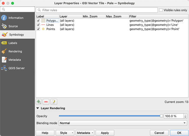 QGIS Default Layer Style